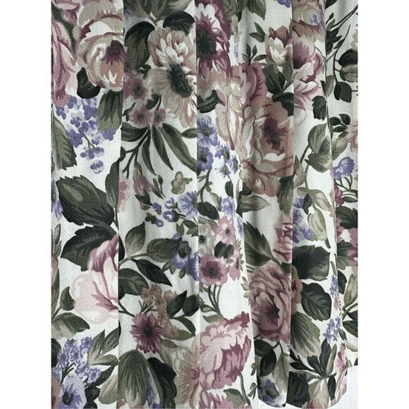 Rare Vintage Wrapper Bohemian 2 pcs Floral Print Suit Blazer Skirt Pink Trim SzS - Picture 7 of 16